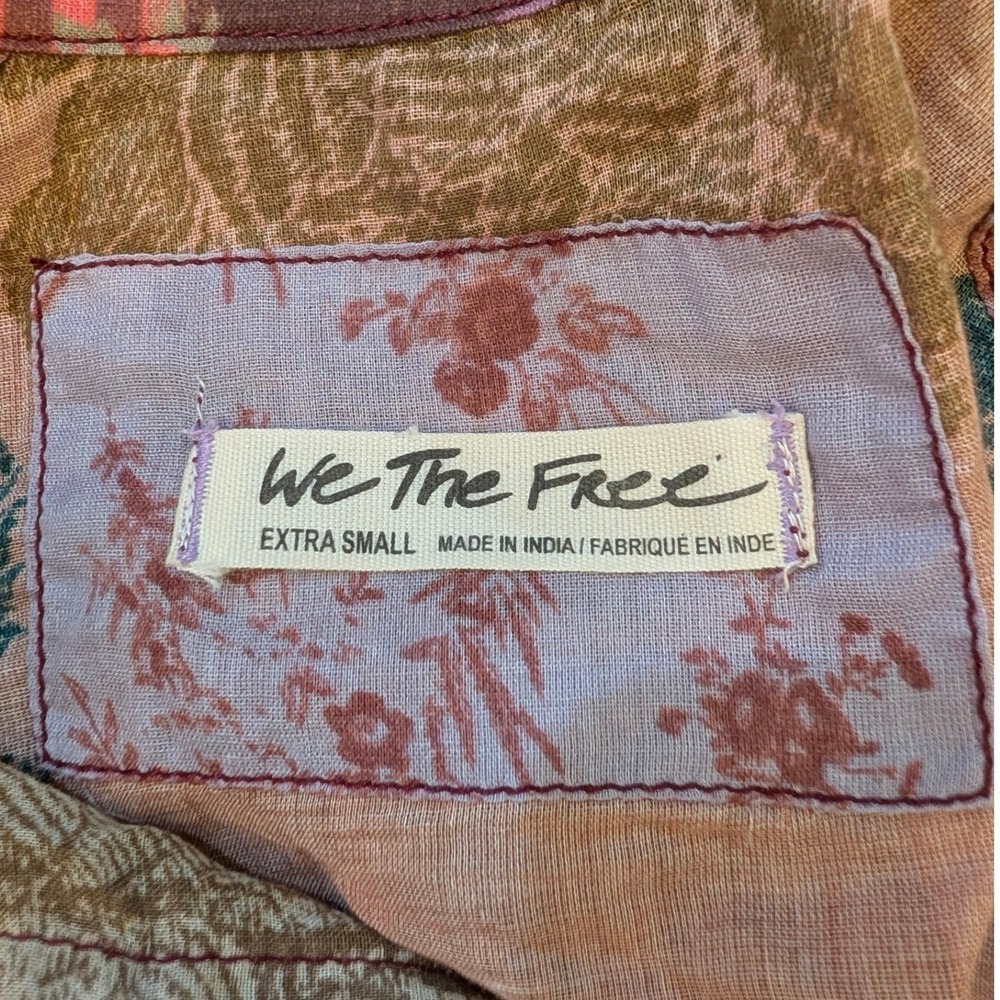 We The Free Extra Small Patchwork Floral Long Sle… - image 16